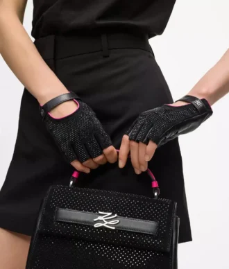 Guantes sin dedos exclusivos K/Autograph con pedrería