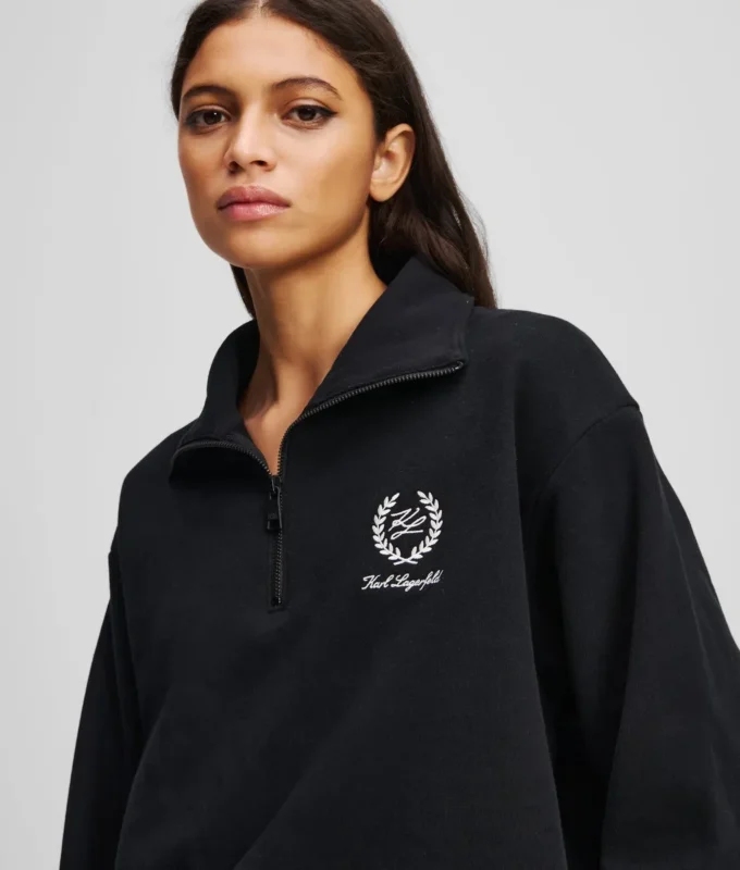 HOTEL KARL LOUNGEWEAR SUDADERA CON MEDIA CREMALLERA HOTEL KARL LOUNGEWEAR SUDADERA CON MEDIA CREMALLERA
