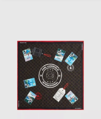 ikon monogram travel stamps scarf 1 330x388 - Ikon Monogram travel stamps scarf