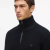 Jersey de cuello alto con media cremallera Jersey de cuello alto con media cremallera
