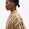 Jersey de cuello alto con tejido de punto trenzado Jersey de cuello alto con tejido de punto trenzado