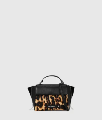 K/Bolso pequeño con estampado de leopardo