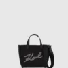 Mini bolso shopper K/Signature con pedrería Mini bolso shopper K/Signature con pedrería