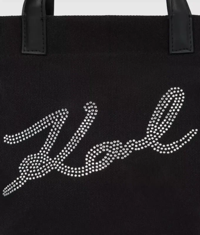 Mini bolso shopper K/Signature con pedrería Mini bolso shopper K/Signature con pedrería