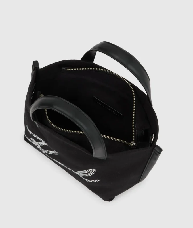 Mini bolso shopper K/Signature con pedrería Mini bolso shopper K/Signature con pedrería