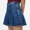 Minifalda plisada de denim Minifalda plisada de denim