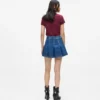 Minifalda plisada de denim Minifalda plisada de denim