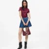 Minifalda plisada de denim Minifalda plisada de denim