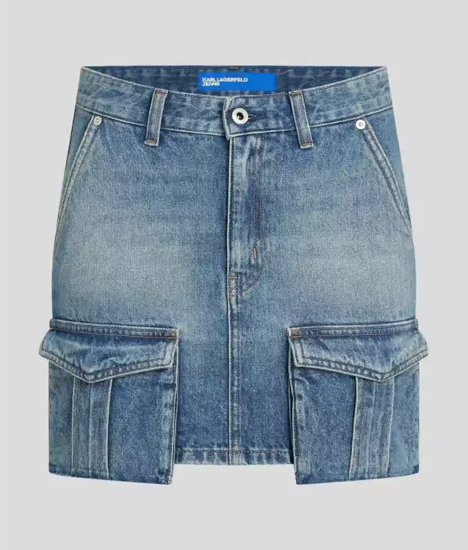 MINIFALDA UTILITARIA DE DENIM MINIFALDA UTILITARIA DE DENIM