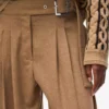 Pantalones anchos de mezcla de lana Pantalones anchos de mezcla de lana