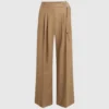Pantalones anchos de mezcla de lana Pantalones anchos de mezcla de lana