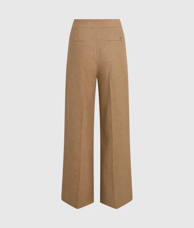 Pantalones anchos de mezcla de lana Pantalones anchos de mezcla de lana