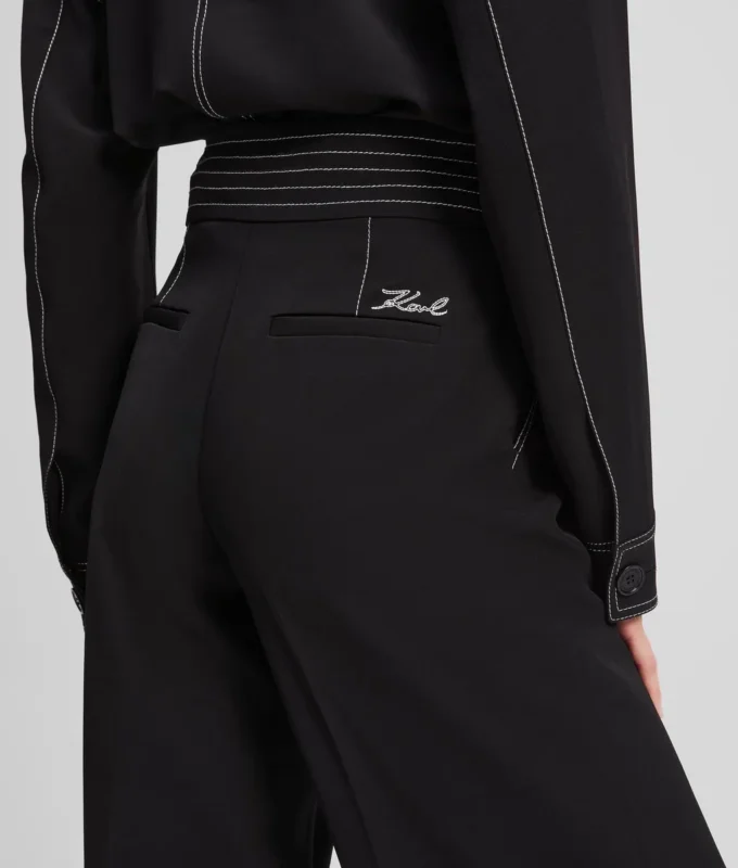 PANTALONES CON COSTURAS EN CONTRASTE PANTALONES CON COSTURAS EN CONTRASTE