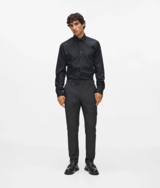 Pantalones con detalles de satén