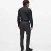 Pantalones con detalles de satén Pantalones con detalles de satén