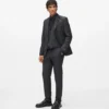 Pantalones con detalles de satén Pantalones con detalles de satén