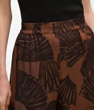 Pantalones con estampado de abanicos