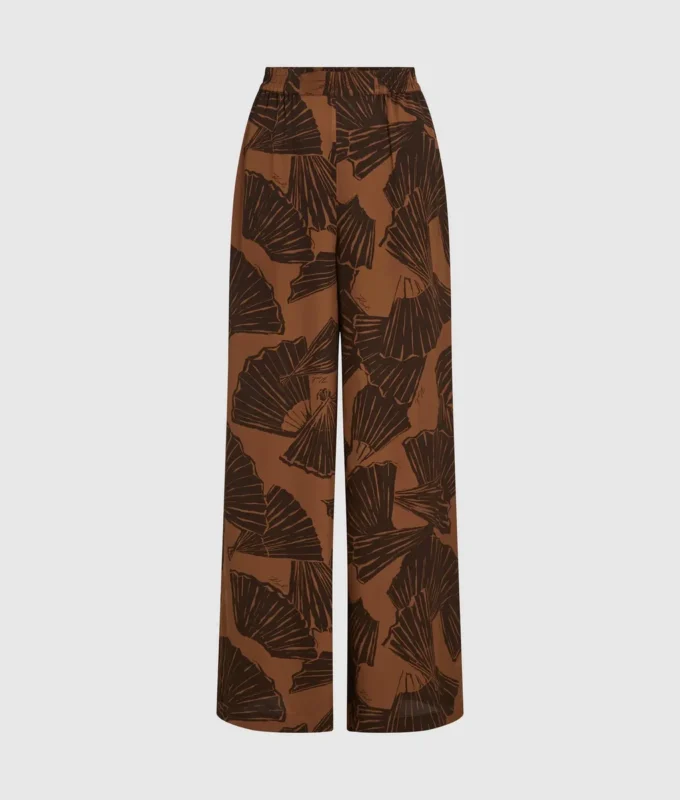 Pantalones con estampado de abanicos Pantalones con estampado de abanicos