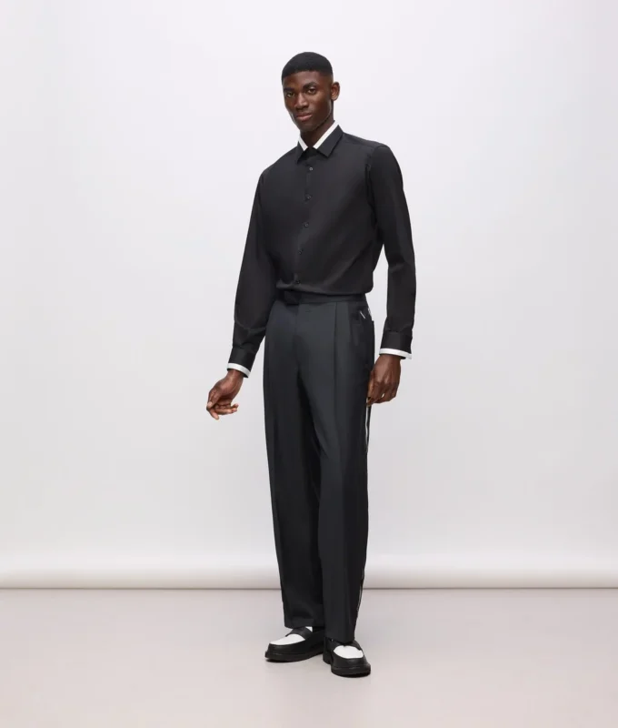 Pantalones con ribetes en contraste KL Studio