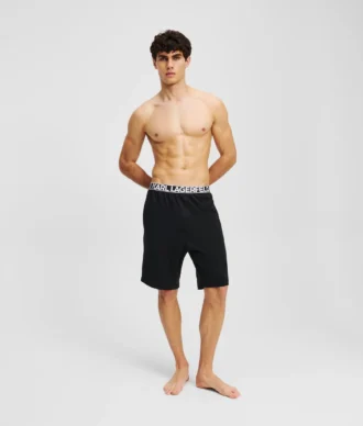 PANTALONES CORTOS DE PIJAMA CON LOGOTIPO PANTALONES CORTOS DE PIJAMA CON LOGOTIPO