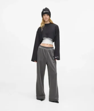 Pantalones de chándal anchos lavados