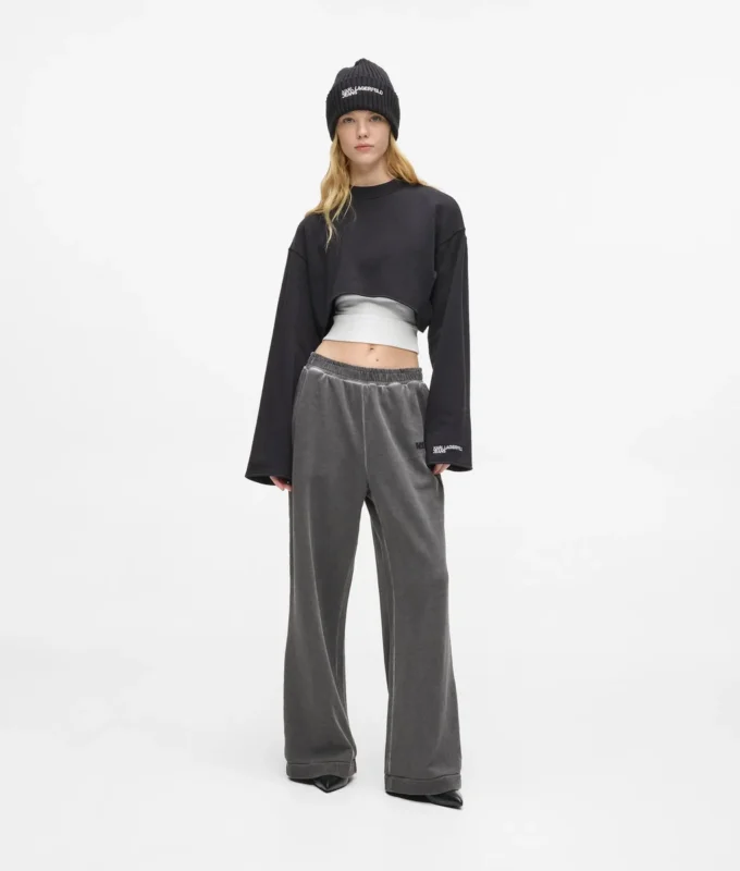 Pantalones de chándal anchos lavados Pantalones de chándal anchos lavados