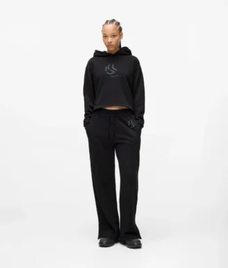 Pantalones de chándal con monograma y tachuelas