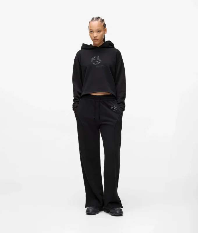 Pantalones de chándal con monograma y tachuelas Pantalones de chándal con monograma y tachuelas