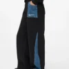 Pantalones de chándal con paneles de denim Pantalones de chándal con paneles de denim