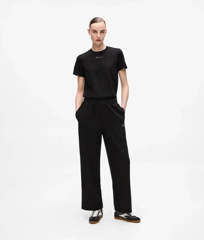 Pantalones de chándal con pedrería Pantalones de chándal con pedrería