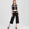 PANTALONES DE PUNTO CON RIBETES CONTRASTANTES PANTALONES DE PUNTO CON RIBETES CONTRASTANTES