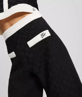 PANTALONES DE PUNTO CON RIBETES CONTRASTANTES