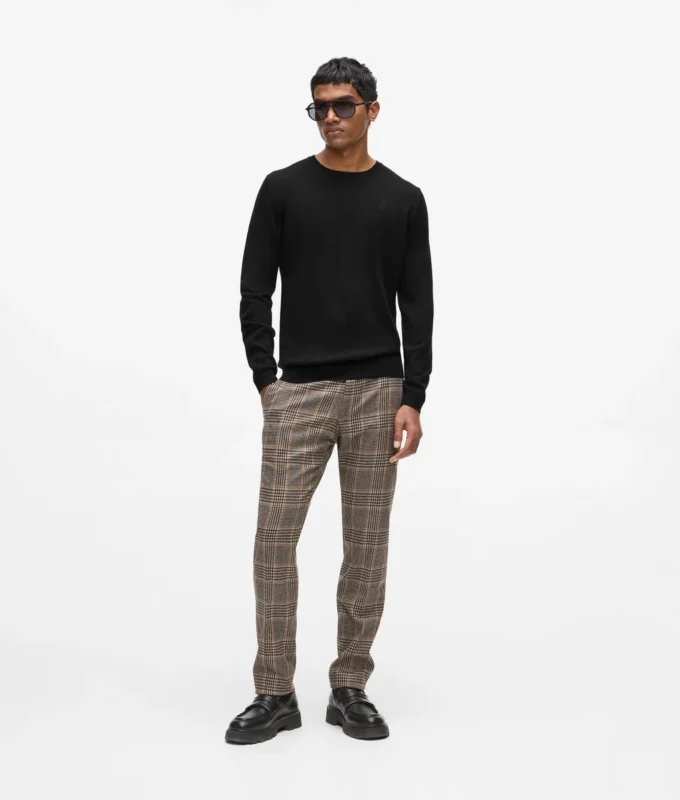 Pantalones entallados a cuadros