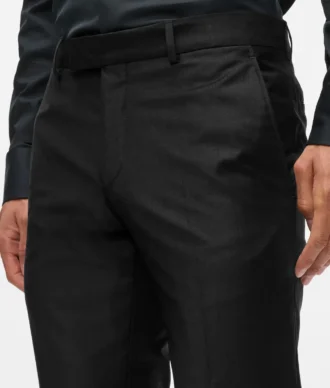 Pantalones entallados de mezcla de lana