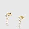 Pendientes con perlas en forma de concha Pendientes con perlas en forma de concha
