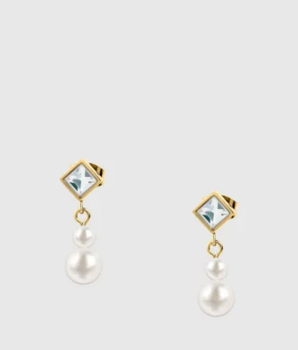 Pendientes con perlas en forma de concha Pendientes con perlas en forma de concha