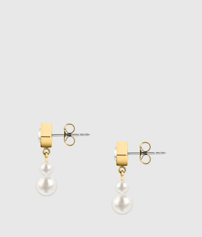 Pendientes con perlas en forma de concha Pendientes con perlas en forma de concha