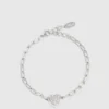 PULSERA CON CHARM DE CORAZÓN CON PAVÉ PULSERA CON CHARM DE CORAZÓN CON PAVÉ