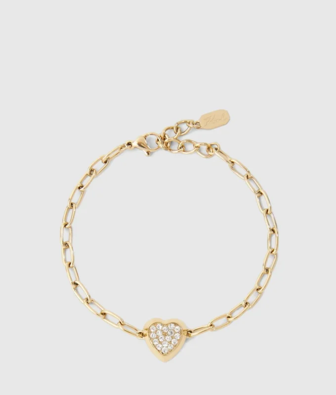 Pulsera con charm en forma de corazón Pulsera con charm en forma de corazón