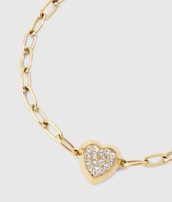 Pulsera con charm en forma de corazón Pulsera con charm en forma de corazón