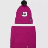 Set de regalo con gorro y braga para el cuello para niña Set de regalo con gorro y braga para el cuello para niña