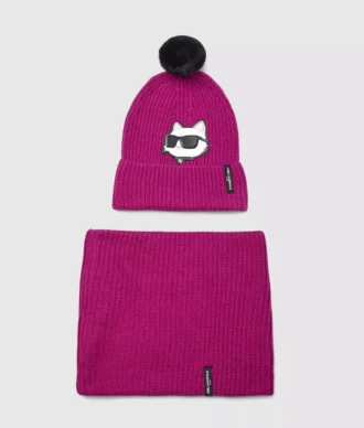 Set de regalo con gorro y braga para el cuello para niña