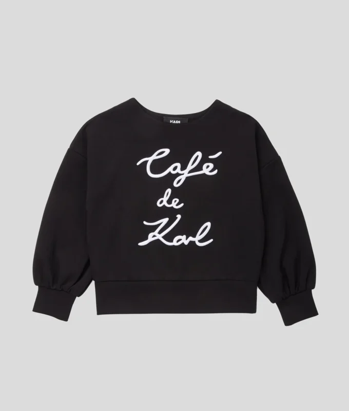 SUDADERA CAFÉ DE KARL PARA NIÑA SUDADERA CAFÉ DE KARL PARA NIÑA