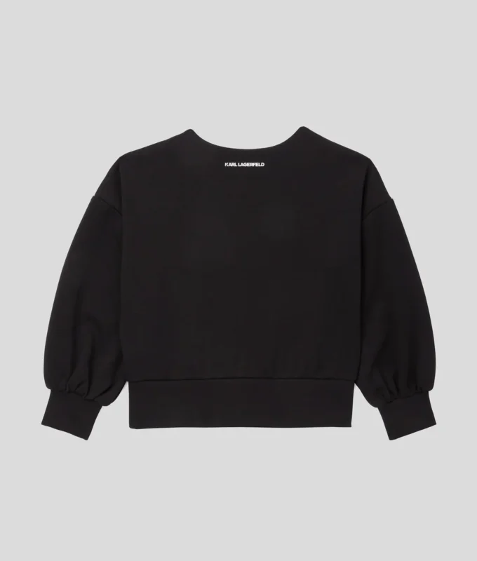 SUDADERA CAFÉ DE KARL PARA NIÑA SUDADERA CAFÉ DE KARL PARA NIÑA