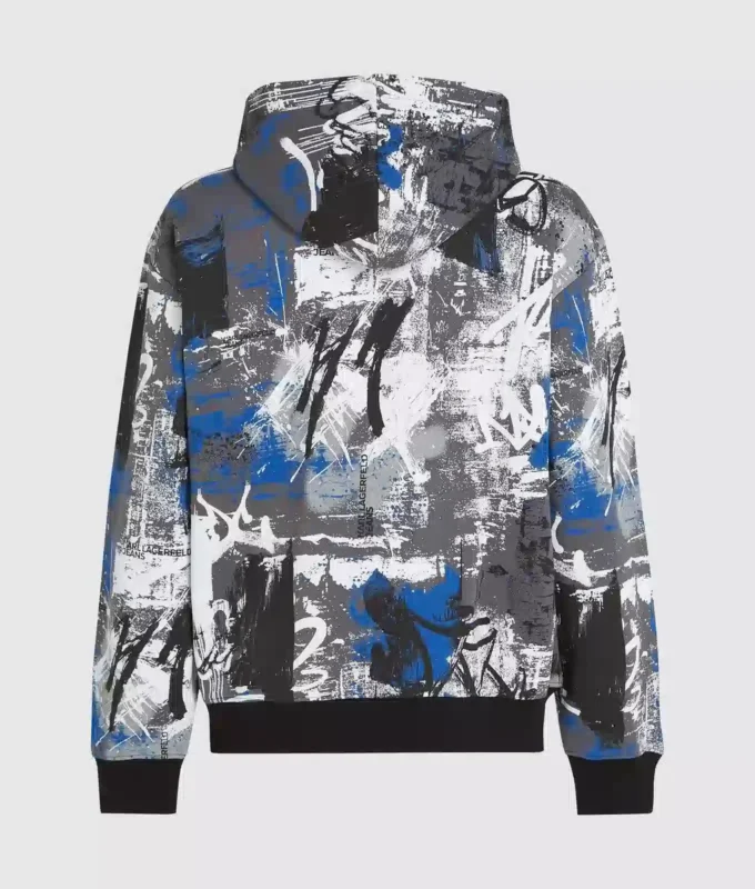Sudadera con capucha con efecto pintura integral Sudadera con capucha con efecto pintura integral