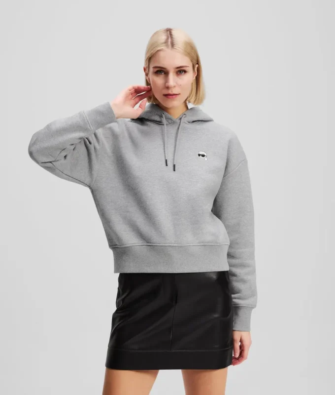SUDADERA CON CAPUCHA CORTA IKON PATCH