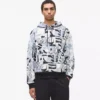Sudadera con capucha holgada con monograma integral Sudadera con capucha holgada con monograma integral