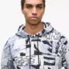 Sudadera con capucha holgada con monograma integral Sudadera con capucha holgada con monograma integral