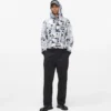 Sudadera con capucha holgada con monograma integral Sudadera con capucha holgada con monograma integral