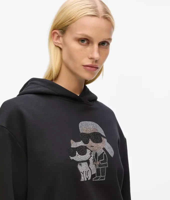 Sudadera con capucha Ikon con pedrería Sudadera con capucha Ikon con pedrería